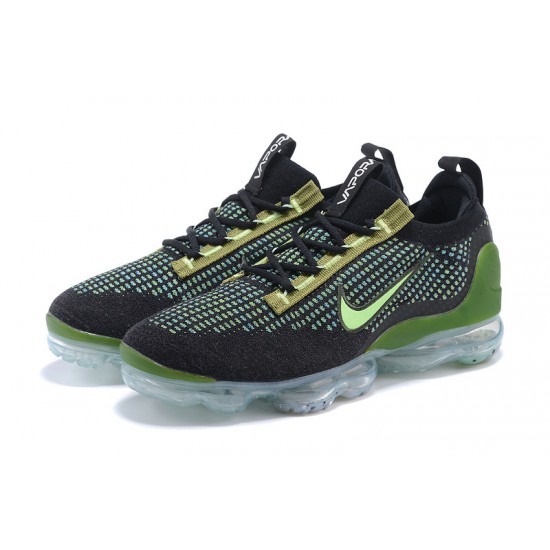 Nike Air VaporMax 2021 Flyknit Unisex Shoes Black Green DQ7640-001