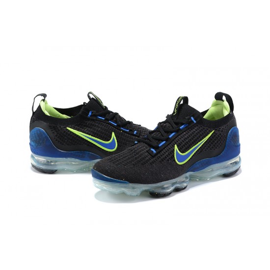 Nike Air VaporMax 2021 Flyknit Unisex Shoes Black Green and Blue