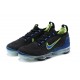 Nike Air VaporMax 2021 Flyknit Unisex Shoes Black Green and Blue