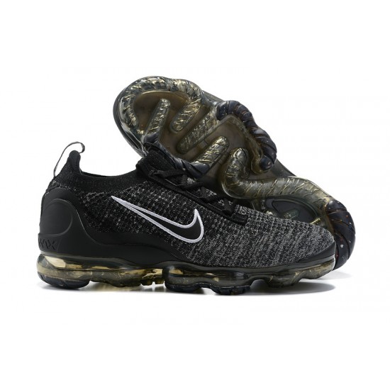 Nike Air VaporMax 2021 Flyknit Unisex Shoes Black Grey DC9394-001