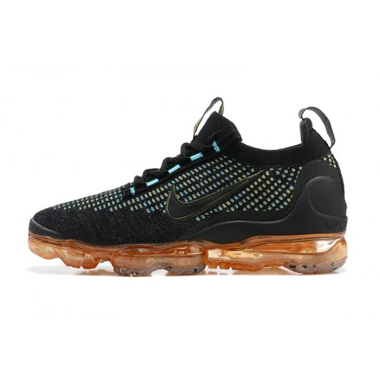 Nike Air VaporMax 2021 Flyknit Unisex Shoes Black Orange