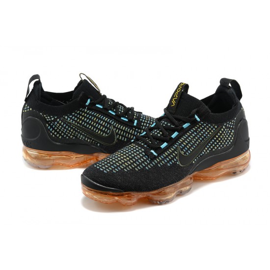 Nike Air VaporMax 2021 Flyknit Unisex Shoes Black Orange