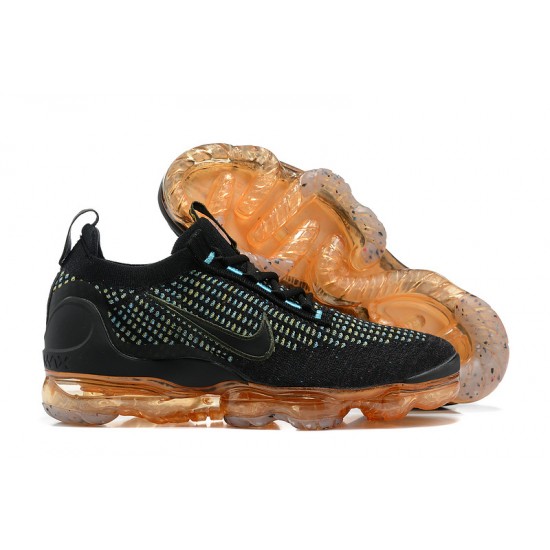 Nike Air VaporMax 2021 Flyknit Unisex Shoes Black Orange