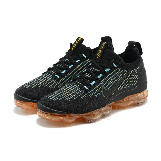 Nike Air VaporMax 2021 Flyknit Unisex Shoes Black Orange