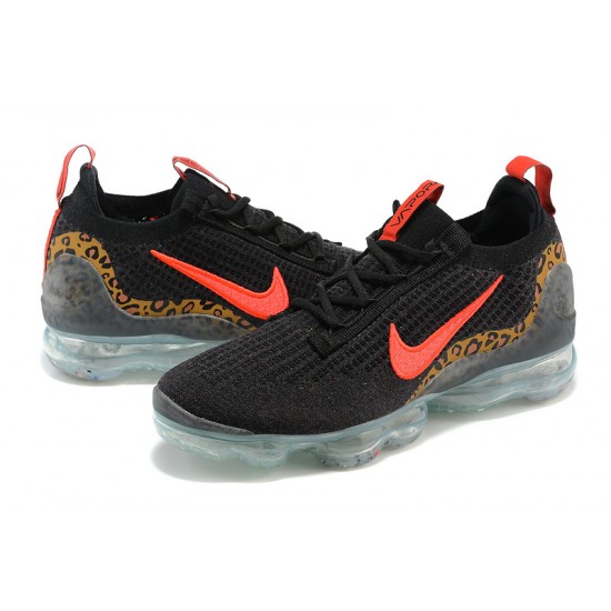 Nike Air VaporMax 2021 Flyknit Unisex Shoes Black Red