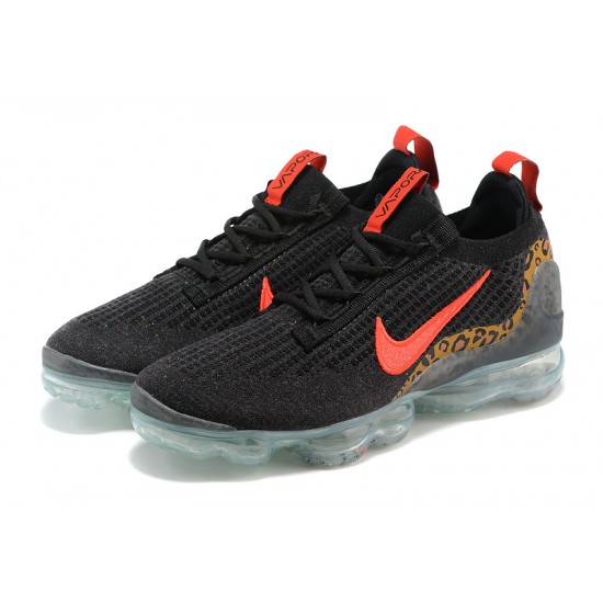 Nike Air VaporMax 2021 Flyknit Unisex Shoes Black Red