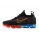 Nike Air VaporMax 2021 Flyknit Unisex Shoes Black Red and Blue