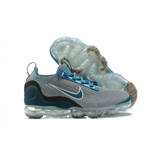 Nike Air VaporMax 2021 Flyknit Unisex Shoes Blue Grey DC9394-400