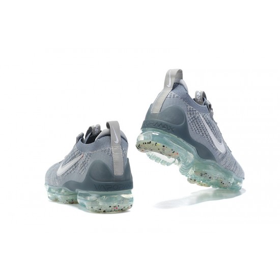 Nike Air VaporMax 2021 Flyknit Unisex Shoes Grey Blue DH4084-400