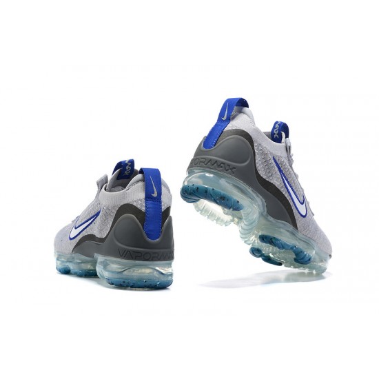 Nike Air VaporMax 2021 Flyknit Unisex Shoes Grey Blue