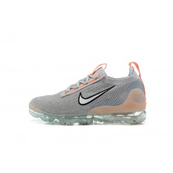 Nike Air VaporMax 2021 Flyknit Unisex Shoes Grey Orange DH4084-002 