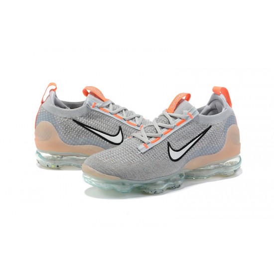 Nike Air VaporMax 2021 Flyknit Unisex Shoes Grey Orange DH4084-002