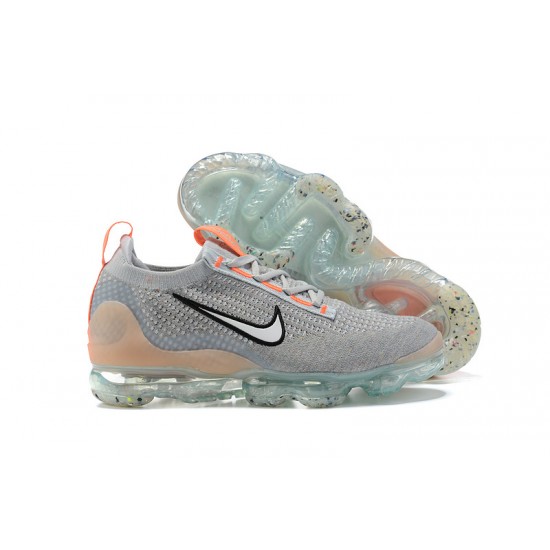 Nike Air VaporMax 2021 Flyknit Unisex Shoes Grey Orange DH4084-002