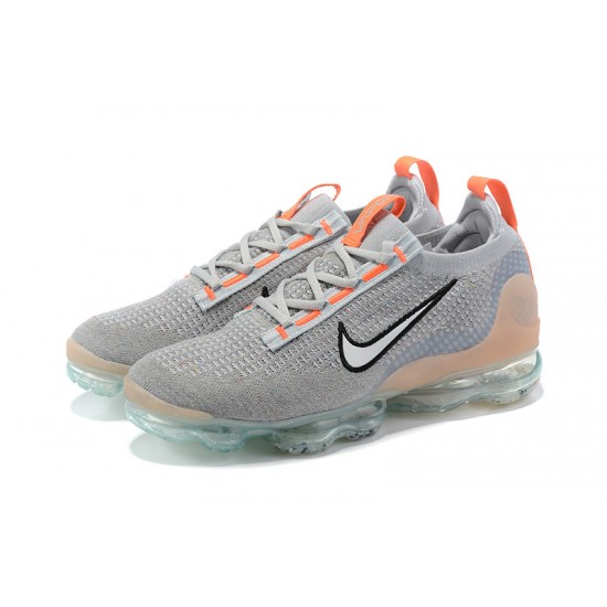 Nike Air VaporMax 2021 Flyknit Unisex Shoes Grey Orange DH4084-002