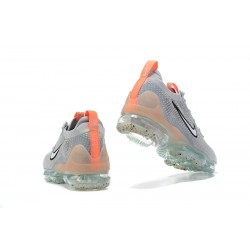 Nike Air VaporMax 2021 Flyknit Unisex Shoes Grey Orange DH4084-002 