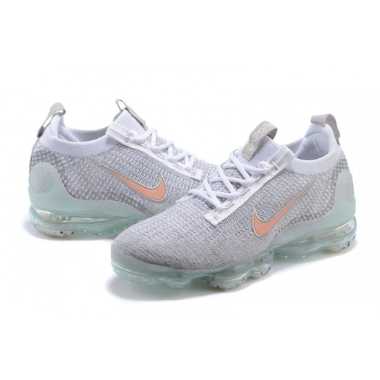 Nike Air VaporMax 2021 Flyknit Unisex Shoes Grey Orange DH4090-002