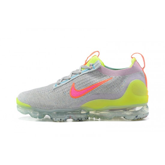 Nike Air VaporMax 2021 Flyknit Unisex Shoes Grey Pink DH4088-002