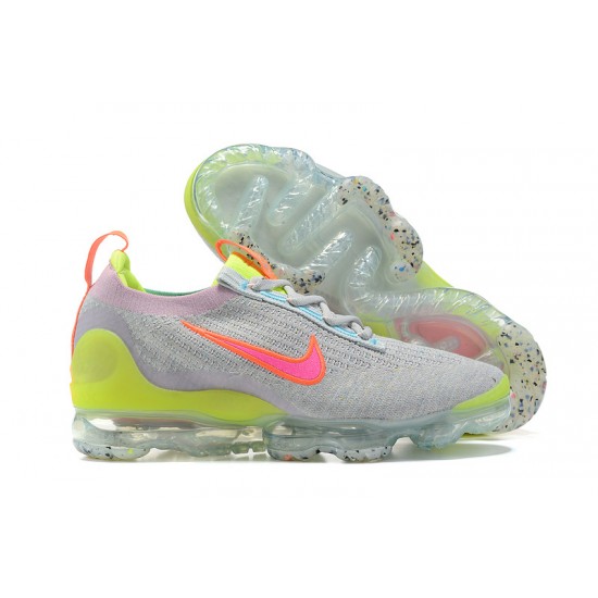 Nike Air VaporMax 2021 Flyknit Unisex Shoes Grey Pink DH4088-002