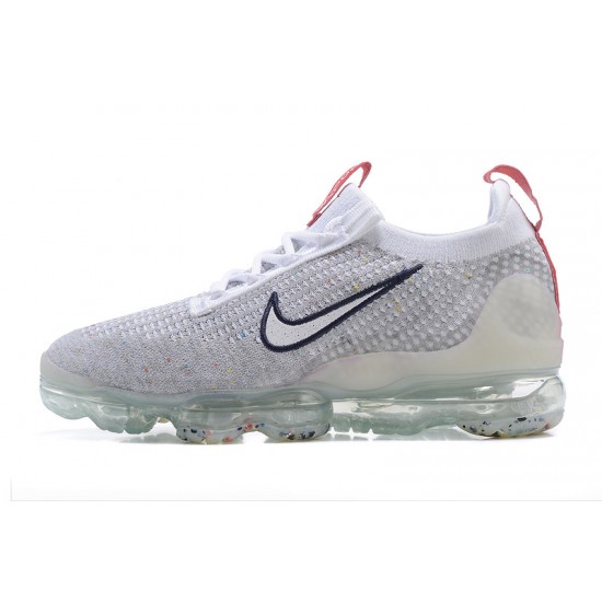 Nike Air VaporMax 2021 Flyknit Unisex Shoes Grey Red DB1550-003