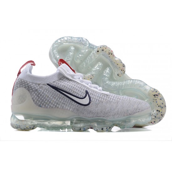 Nike Air VaporMax 2021 Flyknit Unisex Shoes Grey Red DB1550-003