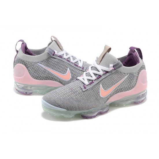 Nike Air VaporMax 2021 Flyknit Unisex Shoes Grey and Pink