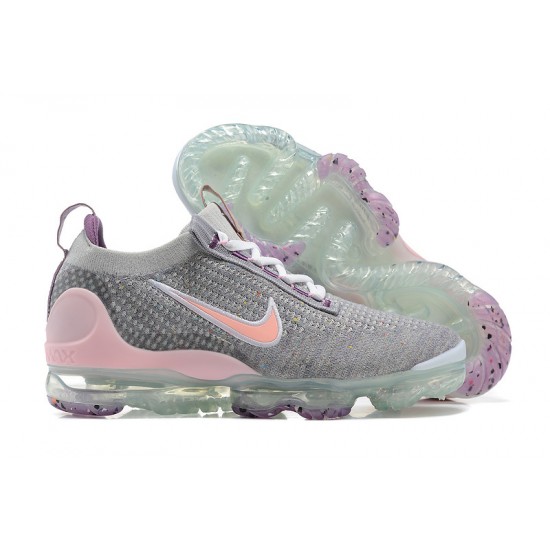 Nike Air VaporMax 2021 Flyknit Unisex Shoes Grey and Pink