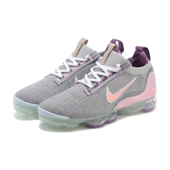 Nike Air VaporMax 2021 Flyknit Unisex Shoes Grey and Pink