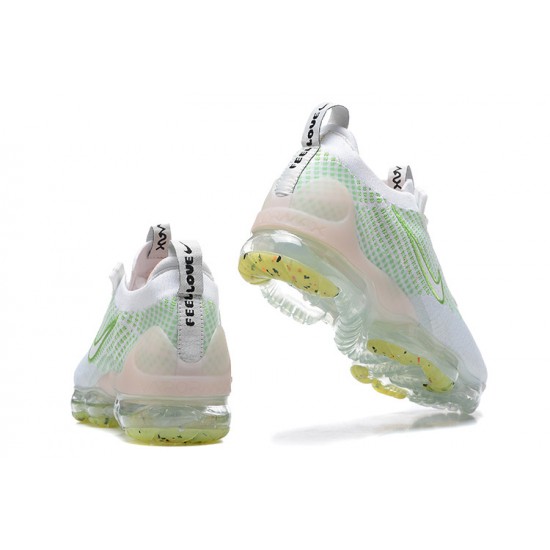 Nike Air VaporMax 2021 Flyknit Unisex Shoes White Green FD0871-100