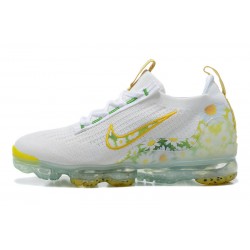 Nike Air VaporMax 2021 Flyknit Unisex Shoes White Yellow