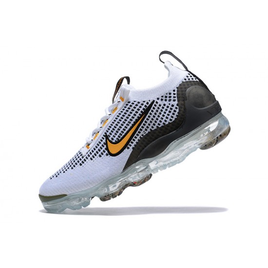 Nike Air VaporMax 2021 Flyknit Unisex Shoes White Yellow and Black