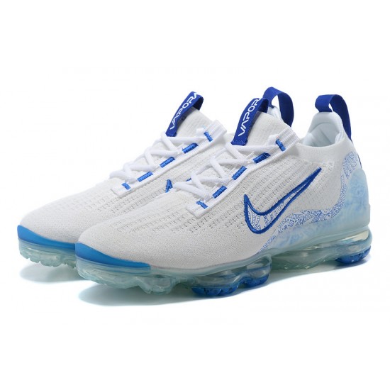 Nike Air VaporMax 2021 Flyknit Unisex Shoes White and Blue