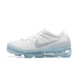 Nike Air VaporMax 2023 Flyknit Pure Unisex Shoes Platinum White Blue DV1678-002