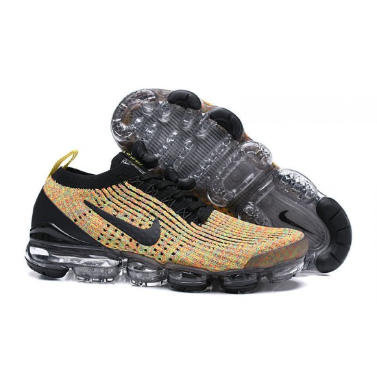 Nike Air VaporMax Flyknit 3 Black Yellow Unisex sneakers  AJ6900-006