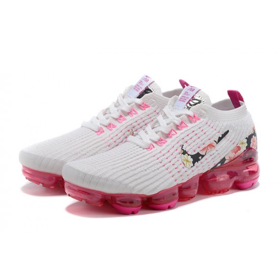 Nike Air VaporMax Flyknit 3 White Pink Womens sneakers AJ6910-601