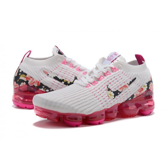 Nike Air VaporMax Flyknit 3 White Pink Womens sneakers AJ6910-601