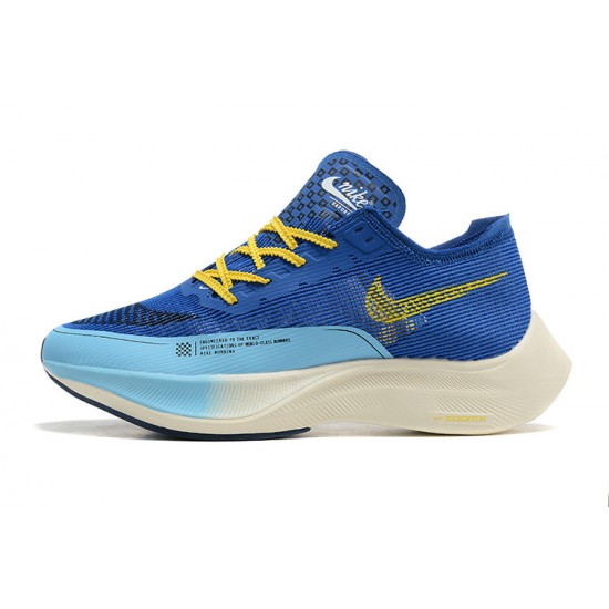 Nike ZoomX VaporFly NEXT Mens Running Shoes Blue Yellow