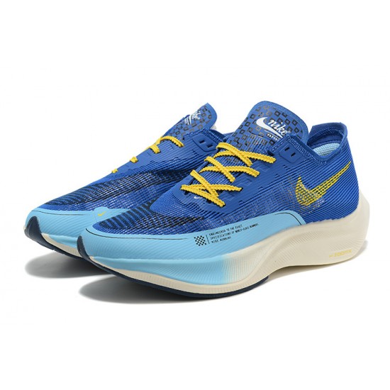 Nike ZoomX VaporFly NEXT Mens Running Shoes Blue Yellow