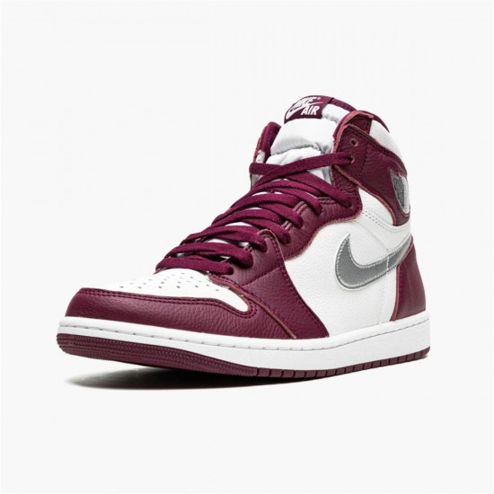 Air Jordan 1 High OG Bordeaux 555088-611 Women And Men Shoes