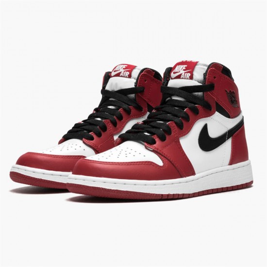 Air Jordan 1 Retro Chicago 575441-101 Unisex White/Red/Black Shoes