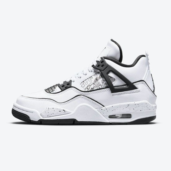 Air Jordan 4 GS DIV Black White Men Women AJ4 Shoes DC4101-100