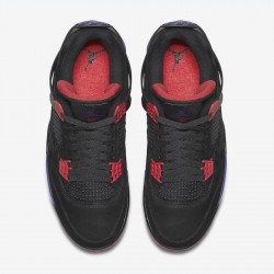 Air Jordan 4 "Raptors" Black Red Men Women AJ4 Shoes AQ3816-065