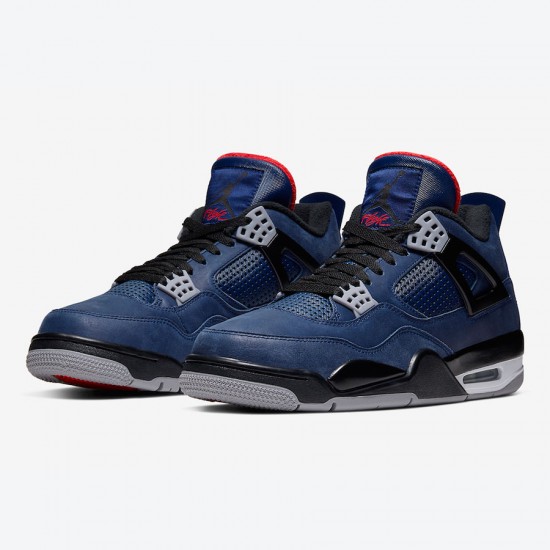 Air Jordan 4 Winterized Loyal Blue Black Men Women AJ4 Shoes CQ9597-401